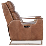 Relic Leather Power Recliner, Taupe