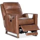 Relic Leather Power Recliner, Taupe