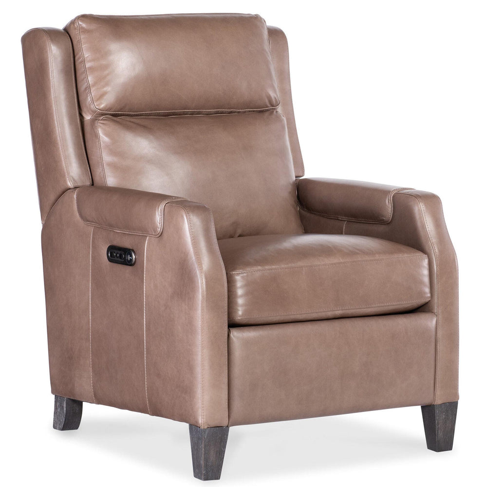 Nelson Leather Power Recliner, Light Mocha
