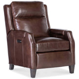 Nelson Leather Power Recliner,  Dark Roast