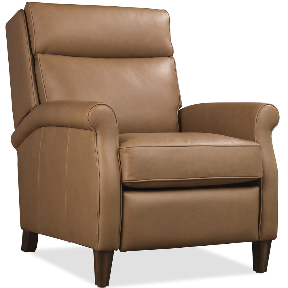 Randall Leather Power Recliner, Billows Caramel