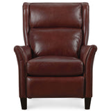 Henley Leather Power Recliner, Benjamin Burgundy-Furniture - Chairs-High Fashion Home