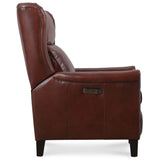 Henley Leather Power Recliner, Benjamin Burgundy-Furniture - Chairs-High Fashion Home