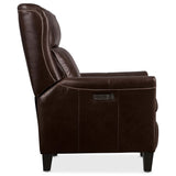 Henley Leather Power Recliner, Dark Roast-Furniture - Chairs-High Fashion Home