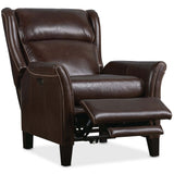 Henley Leather Power Recliner, Dark Roast-Furniture - Chairs-High Fashion Home