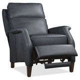Wrenn Leather Power Recliner, Ankur Blue-Furniture - Chairs-High Fashion Home