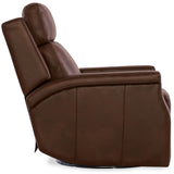 Kaufman Leather Swivel Power Recliner, Tatum Cocoa