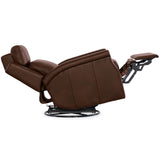 Kaufman Leather Swivel Power Recliner, Tatum Cocoa