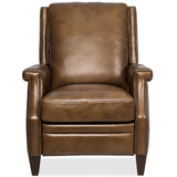 Collier Leather Press Back Recliner, Lawrence Chestnut