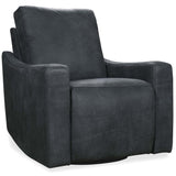 Lewis Leather Power Swivel Recliner, Cordoba Noir-Furniture - Chairs-High Fashion Home