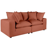 Cali Modular Loveseat, Rust