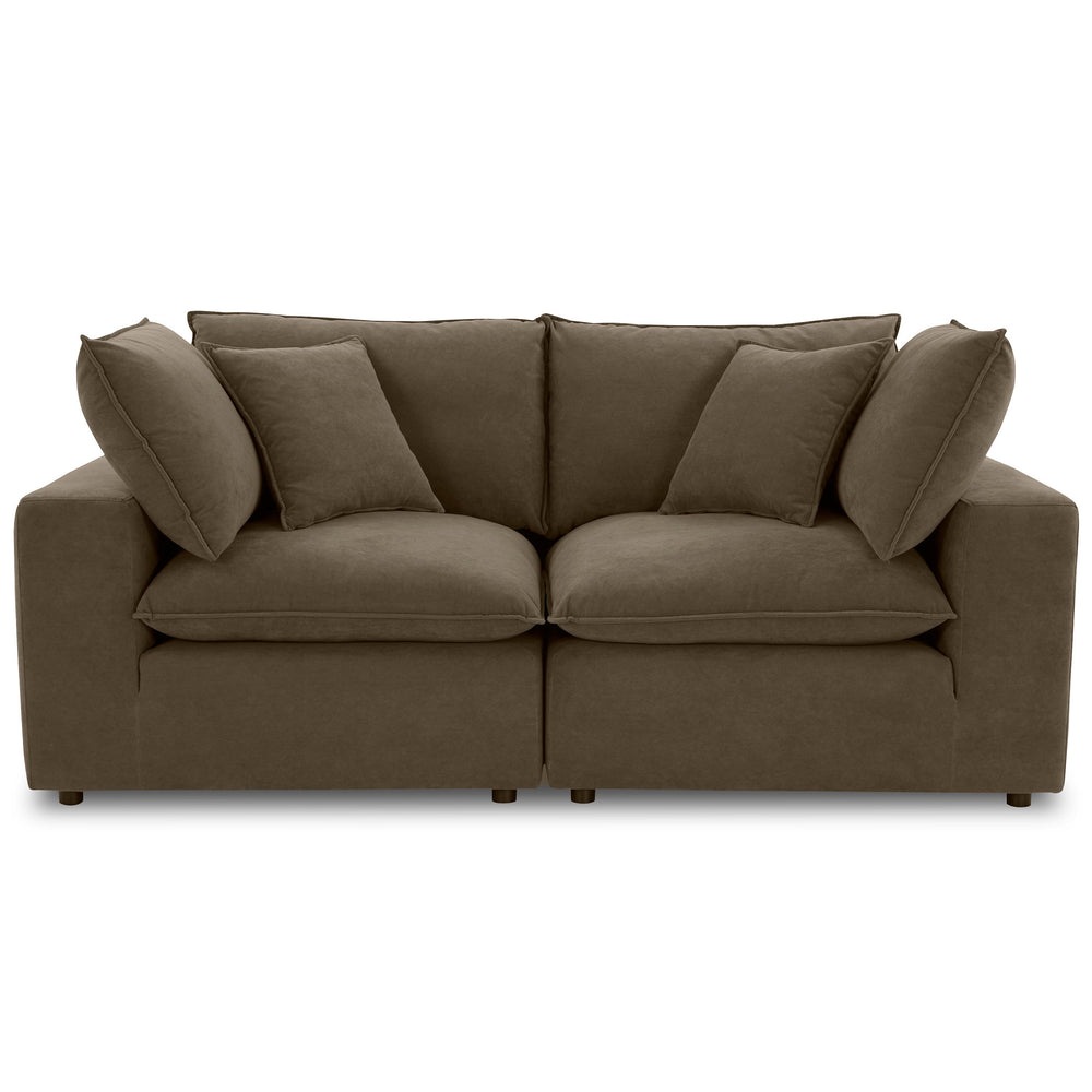 Cali Modular Loveseat, Chocolate Brown