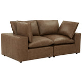 Cali Modular Loveseat, Brown