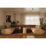 Zenith 8 Piece Modular U-Sectional, Latte Brown