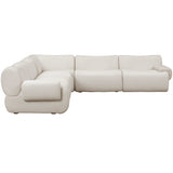 Zenith 5 Piece Modular L-Sectional, Cream