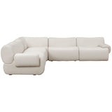 Zenith 5 Piece Modular L-Sectional, Cream