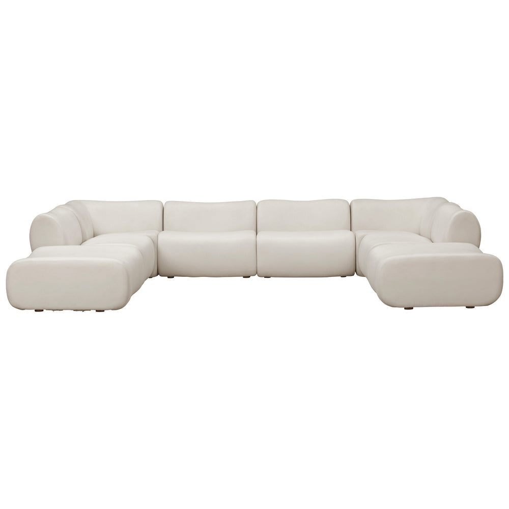Zenith 8 Piece Modular U-Sectional, Cream