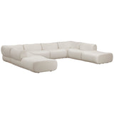Zenith 8 Piece Modular U-Sectional, Cream