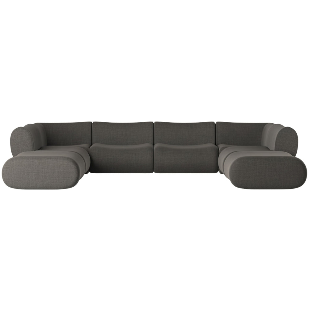 Zenith 8 Piece Modular U-Sectional, Grey