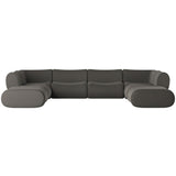 Zenith 8 Piece Modular U-Sectional, Grey