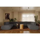 Zenith 8 Piece Modular U-Sectional, Grey