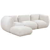 Arezza 4 Piece Modular Sectional, Stone White