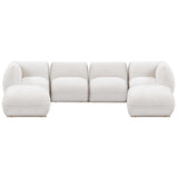 Arezza Modular U-Chaise Sectional, Stone White