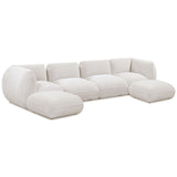 Arezza Modular U-Chaise Sectional, Stone White