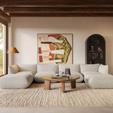 Arezza Modular U-Chaise Sectional, Stone White
