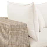 Cali Outdoor Loveseat, Cream/Natural Base