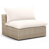 Cali Outdoor Armless Chair, Cream/Natural Base