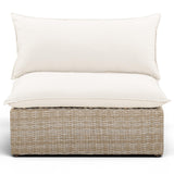 Cali Outdoor Armless Chair, Cream/Natural Base