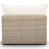 Cali Outdoor Armless Chair, Cream/Natural Base