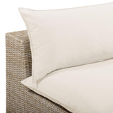Cali Outdoor Armless Chair, Cream/Natural Base