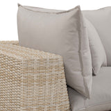 Cali Outdoor Loveseat, Grey/Natural Base