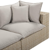 Cali Outdoor Loveseat, Grey/Natural Base