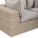 Cali Outdoor Loveseat, Grey/Natural Base