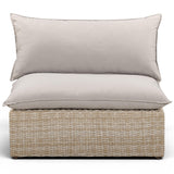 Cali Outdoor Armless Chair, Grey/Natural Base