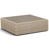 Cali Outdoor Ottoman, Grey/Natural Base