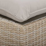 Cali Outdoor Ottoman, Grey/Natural Base