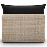Cali Outdoor Armless Chair, Black/Natural Base