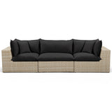 Cali Outdoor Sofa, Black/Natural