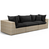 Cali Outdoor Sofa, Black/Natural