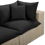 Cali Outdoor Sofa, Black/Natural