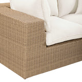 Cali Outdoor Loveseat, Cream/Brown Base