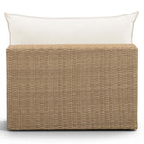 Cali Outdoor Armless Chair, Cream/Brown Base