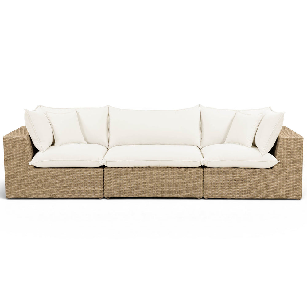 Cali Outdoor Sofa, Cream/Brown