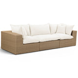 Cali Outdoor Sofa, Cream/Brown