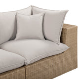 Cali Outdoor Loveseat, Grey/Brown Base