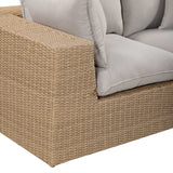 Cali Outdoor Loveseat, Grey/Brown Base